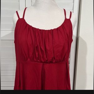 Woman spaghetti red/burgundy blouse